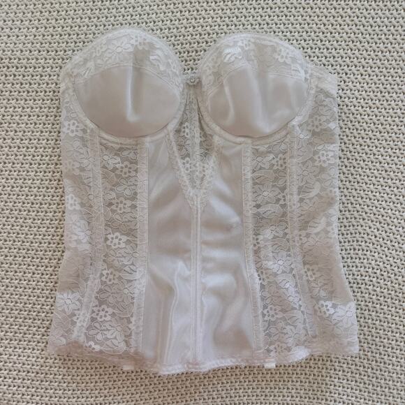 DOMINIQUE Dominique White Lace Corset Size 32C - Picture 1 of 7